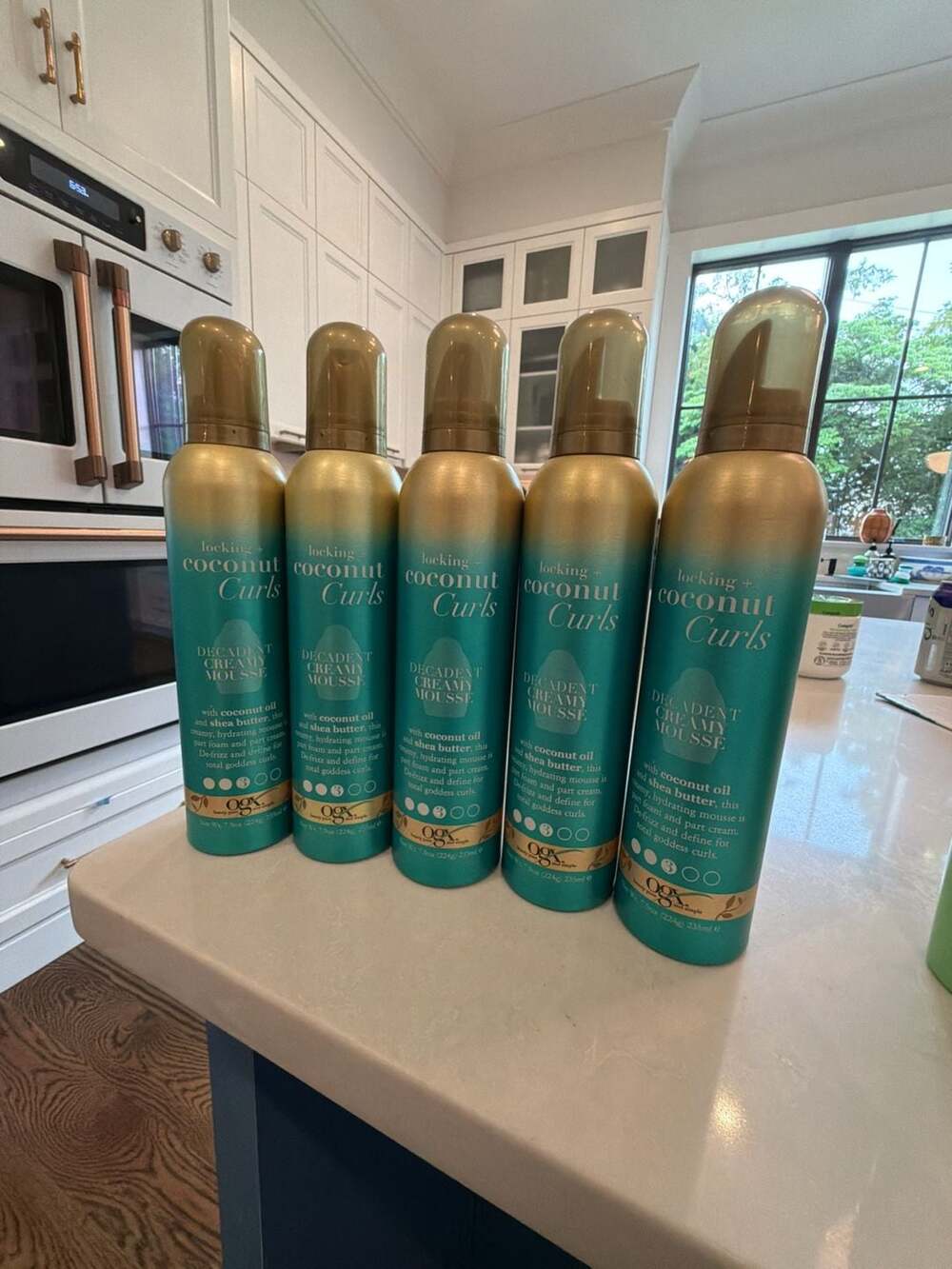 Lot of 5 OGX Locking + Coconut Curls Decadent Creamy Mousse, 7.9 oz